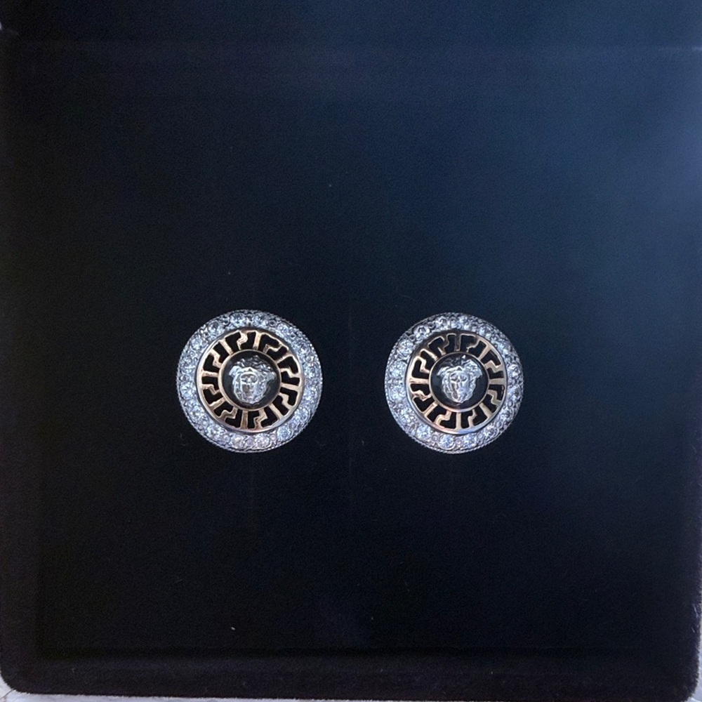 Real Gold and White Gold “Versace” Earrings